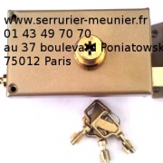 Serrure pollux horizontale tirage