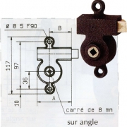 Serrure Gollot 6100 applique monopoint Métalux